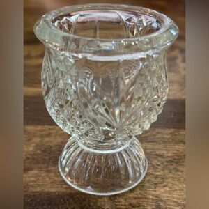 Vintage Avon Glass candle holder